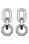 Macrae & Co . Geometric Link Drop Earrings In Pink