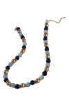 Macrae & Co . Gilded Beaded Necklace In Multi