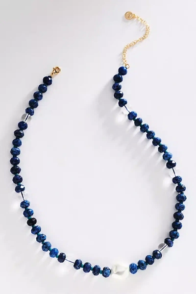 Macrae & Co Harvest Beaded Necklace In Blue