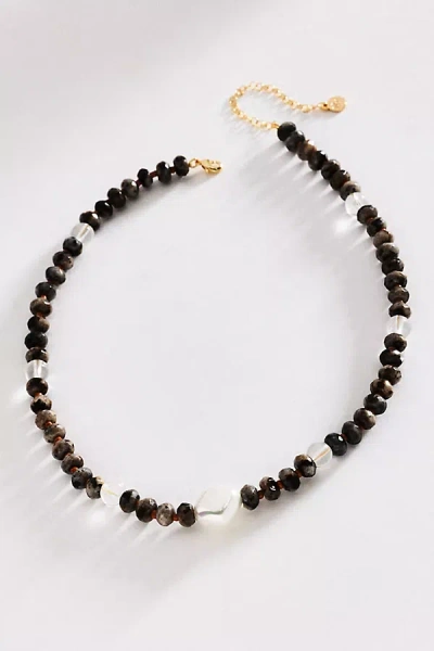 Macrae & Co Harvest Beaded Necklace In Brown