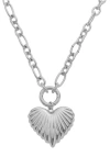 Macrae & Co . Lorraine Heart Pendant Necklace In Metallic
