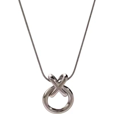 Macrae & Co . Love & Hugs Pendant Necklace In Metallic