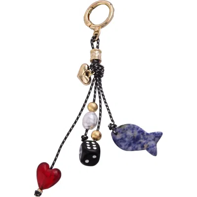 Macrae & Co . Lucky Love Bag Charm In Black