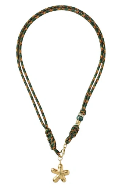 Macrae & Co . Lulu Rope Pendant Necklace In Green