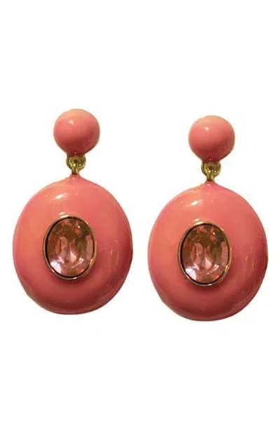 Macrae & Co . Maggie Crystal Drop Earrings In Yellow