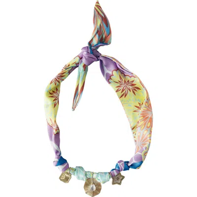 Macrae & Co . Margo Scarf Charm Necklace In Multi