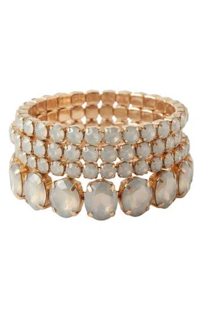 Macrae & Co . Maxi Crystal Stretch Bracelet In Multi