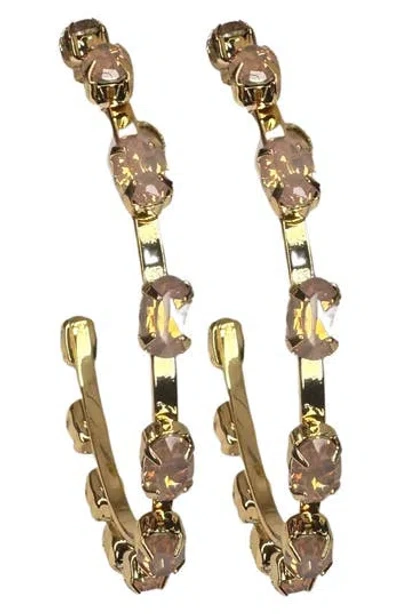 Macrae & Co . Mini Haley Crystal Hoop Earrings In Neutral