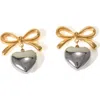 Macrae & Co . Mini Heart Earrings In Gold