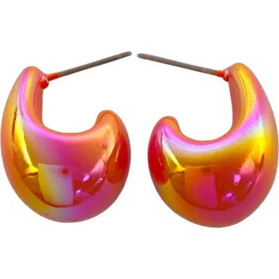 Macrae & Co . Mini Teardrop Hoop Earrings In Neutral