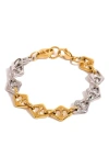 Macrae & Co . Mixed Metallic Mariner Link Bracelet In Multi