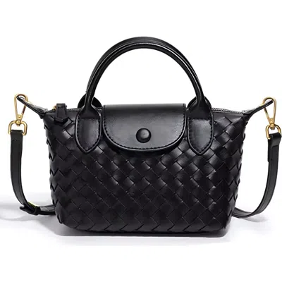 Macrae & Co . Monica Woven Top Handle Bag In Black
