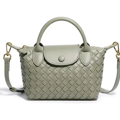 Macrae & Co . Monica Woven Top Handle Bag In Green