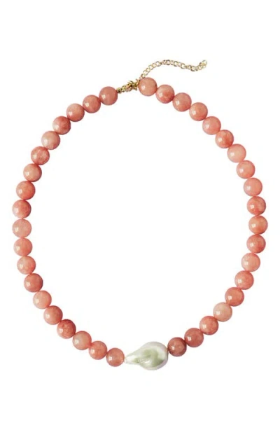 Macrae & Co . Natalie Necklace In Pink