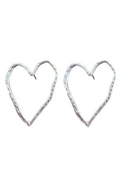 Macrae & Co . Open Heart Drop Earrings In Metallic