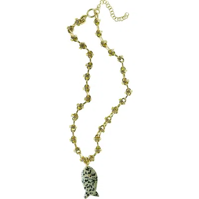 Macrae & Co . Pisces Pendant Necklace In Gold