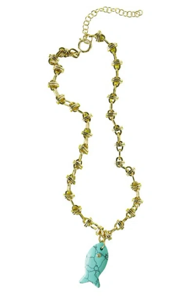Macrae & Co . Pisces Pendant Necklace In Multi