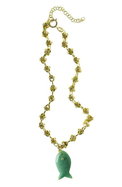 Macrae & Co . Pisces Pendant Necklace In Transparent