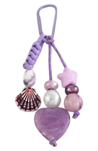 Macrae & Co . Seashells On The Seashore Bag Charm In Purple