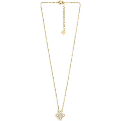 Macrae & Co . Single Clover Reversible Pendant Necklace In Gold