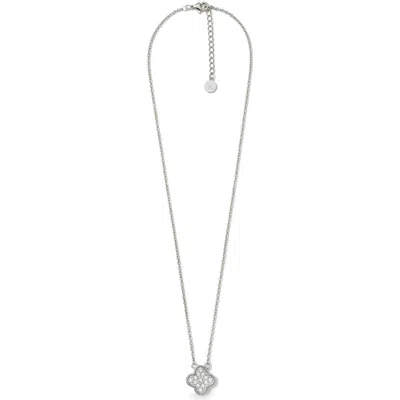 Macrae & Co . Single Clover Reversible Pendant Necklace In Metallic