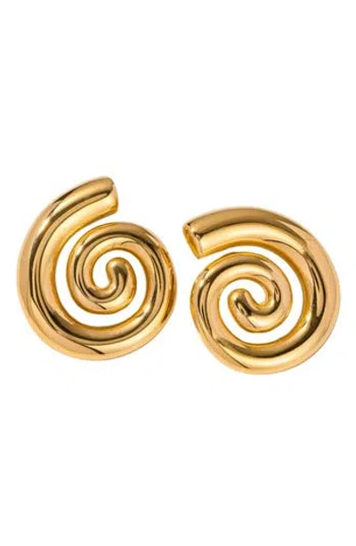 Macrae & Co . Spinning Stud Earrings In Gold