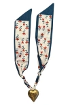 Macrae & Co . Sun Heart Charm Scarf Necklace