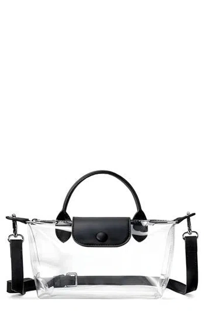 Macrae & Co . Top Handle Clear Tote In Black