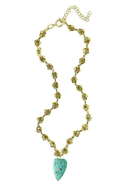 Macrae & Co . Turquoise Heart Pendant Necklace In Red