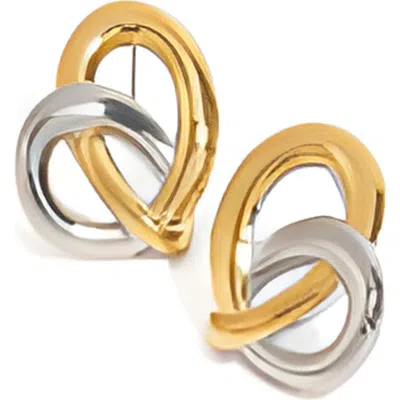 Macrae & Co . Twisted Heart Earrings In Gold