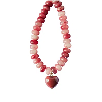 Macrae & Co Women's Alice Necklace - Pink In Brown