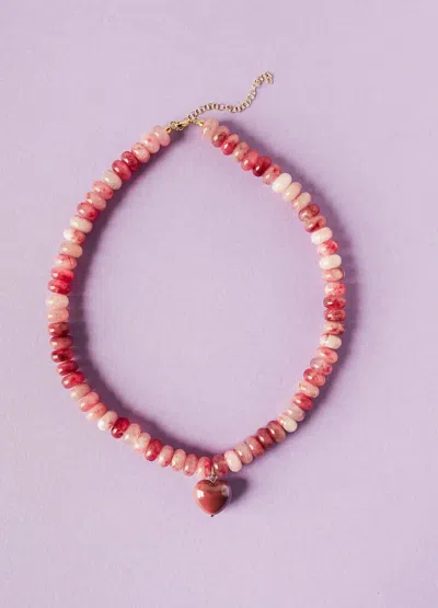 Macrae & Co Women's Alice Necklace In Pink Strawberry In Multi