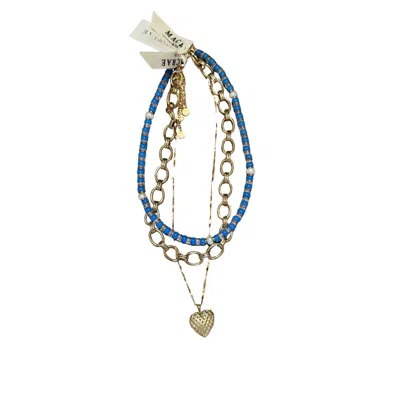 Macrae & Co Women's Ally Locket Set Of Three - Blue