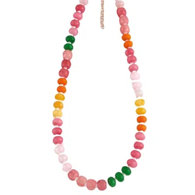 Macrae & Co Women's Beaded Love Necklace - Rainbow