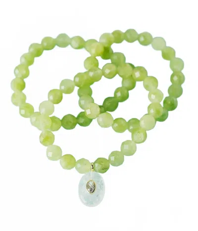 Macrae & Co Women's Citrus Bloom Bracelet Set In Green