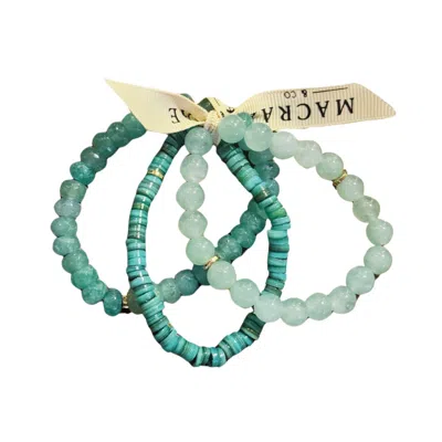 Macrae & Co Women's Mixed Rock Bracelet - Green