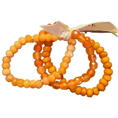 Macrae & Co Women's Mixed Rock Bracelet - Orange