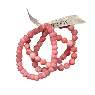 Macrae & Co Women's Mixed Rock Bracelet - Pink