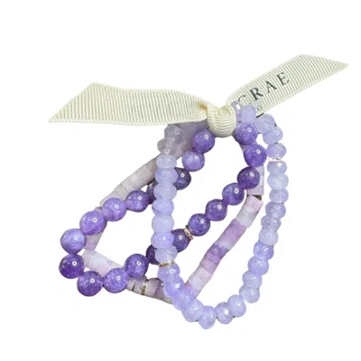 Macrae & Co Women's Mixed Rock Bracelets - Purple