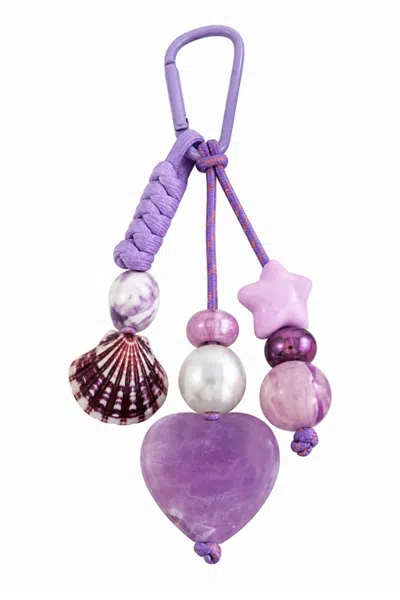 Macrae & Co Women's Seashells On The Seashore Bag Charms In Purple