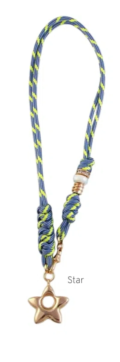 Macrae & Co Women's Throw Me A Line Rope Necklace - Star In Blue