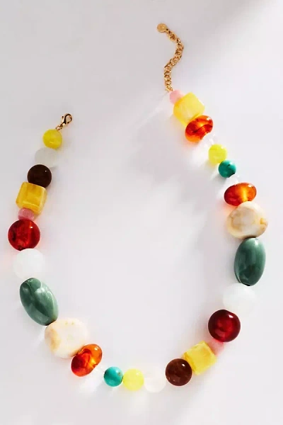 Macrae & Co Woodland Beaded Necklace In Beige