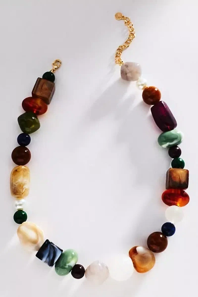 Macrae & Co Woodland Beaded Necklace In Beige