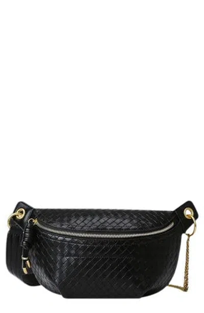 Macrae & Co . Woven Belt Bag In Black