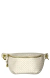 Macrae & Co . Woven Belt Bag In White