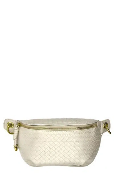 Macrae & Co . Woven Belt Bag In White