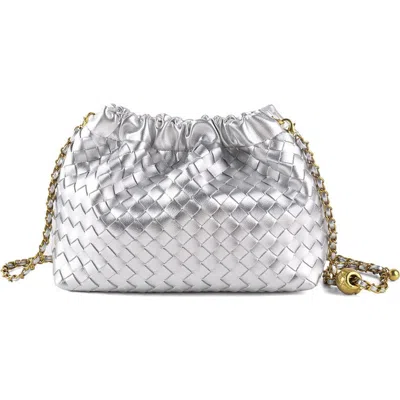 Macrae & Co . Woven Faux Leather Crossbody Bag