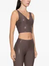 Macron Beba V-neck Sports Bra In Brown