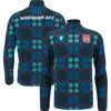 Macron Blue Wrexham Warm-up Quarter-zip Pullover In Blue