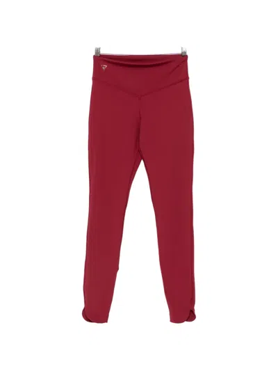 Macron High-waisted Performance Leggings In Red